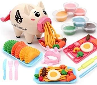 Handmade plasticine dough maker set, simulation pigs play set for kids.