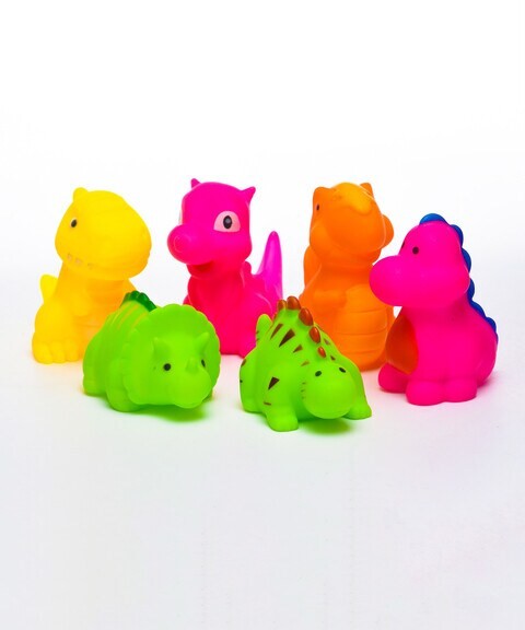 Tiny Hug Dino Bath Toy Set Multicolor - Pack of 6