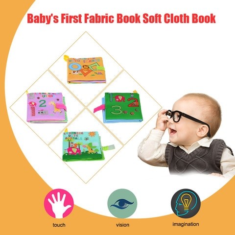 Cool Play - Cool Play Washable Soft Fabric Book Set of 4 For Toddlers