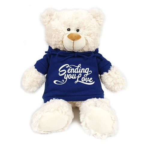 Caravan Cream Sending You Love Teddy Bear Blue 38 cm