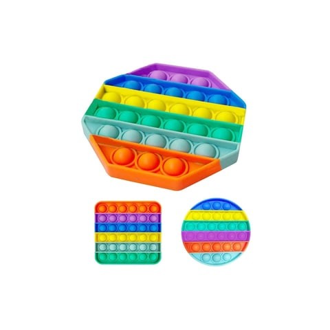 ALISSA-3pcs. Silicone Push Pop Bubble sensory fidget, Creative Stress Reliever Toys.