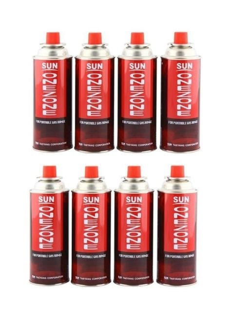 Sun Butane Gas Canister Set Of 8 Pieces From One Zone 220 gm