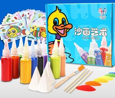 Samdon Handmade 12pcs/lot Kids Sand Painting Set (Random Card)