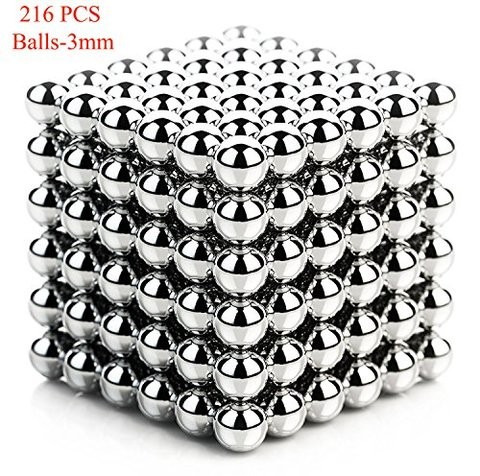 216 magnetic 2.5 mm pieces (silver)