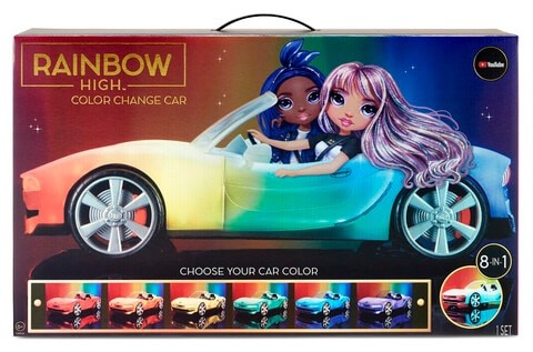 Rainbow High 8-in-1 Color Change Car, Convertible Vehicle