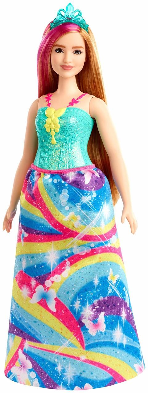 Barbie Dreamtopia Princess Doll, 12", Curved Blond with Pink Hairstyle