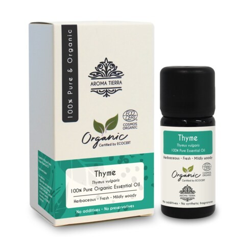 Aroma Tierra Thyme Essential Oil - Aroma Tierra - 100% Pure, Natural, Ecocert Certified Organic - 10ml