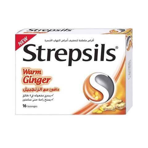 Strepsils Warm Ginger 16 Tablets