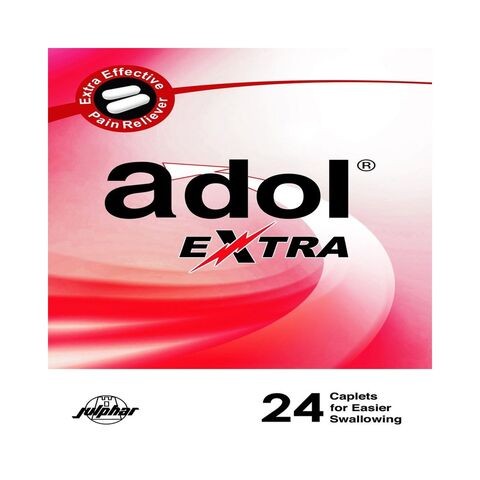 Adol Extra Effective Pain Reliever 24 Tablets