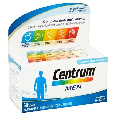 Centrum Men's Multivitamin/Multimineral Supplement - 60 Tablets