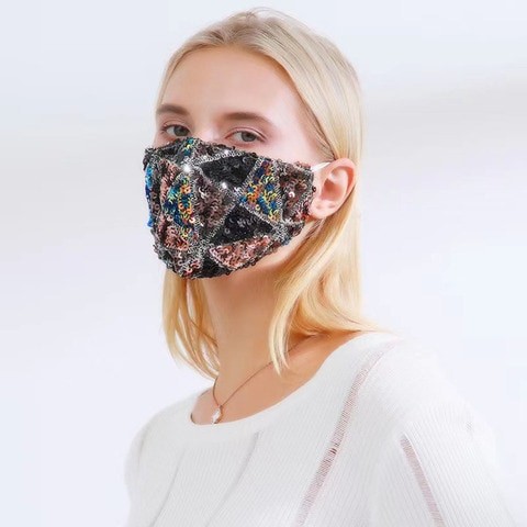 Reusable Fashion Sequin Mask