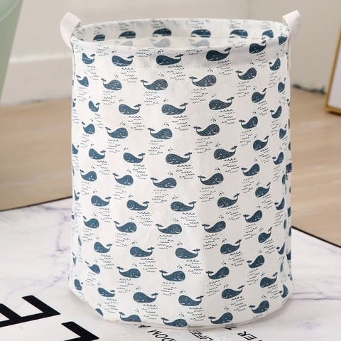 Beautiful Printed Design Waterproof Laundry Basket With Handles Size 45 x 35 cm