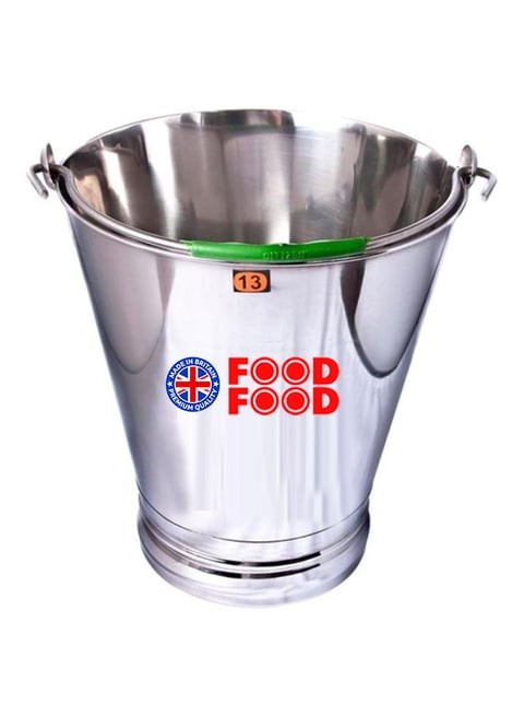 General Stainless Steel Bucket Silver 6 Liter