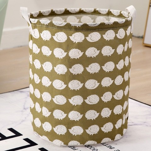 Beautiful Printed Design Waterproof Laundry Basket With Handles Size 45 x 35 cm