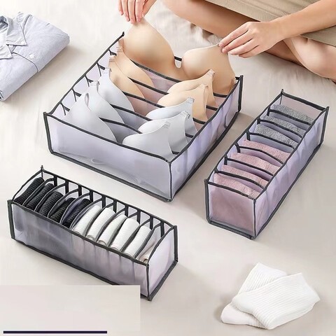 3-Packed Storage Boxes Bra Underwear Closet Organizer Drawer,Bra Organizer