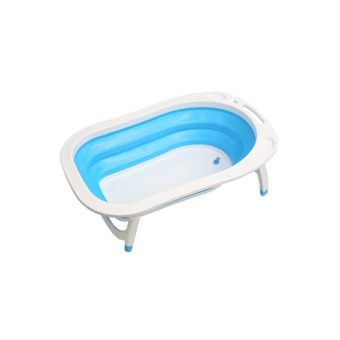 1pc.-Foldable Baby Bathtub Anti-Slip Bottom Bathtub Children's Portable Baby Bath Tub, Blue.