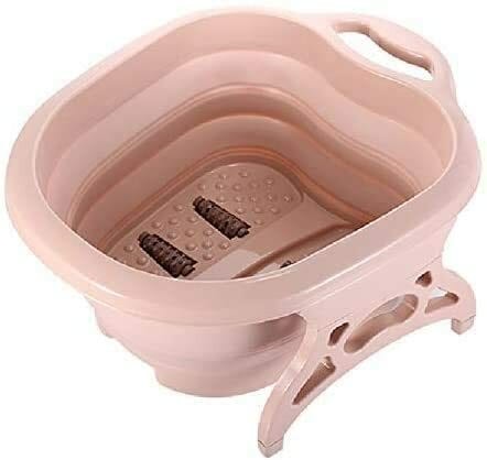 Aiwanto Pink Foot Soak Tub and Foot Massage Basket Bathroom Basket Bucket for Foot Pedicure Massage Foot Bath Basin