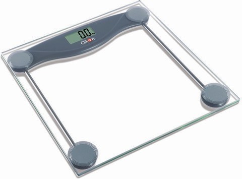 Clikon Digital Bathroom Scale Tempered Glass, Auto On/Off, Overload Indicator and Battery - Ck4017