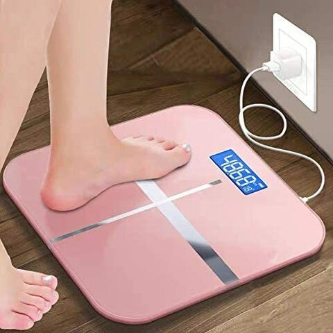 Aiwanto Bathroom Scale Bathroom Body Scale Weight Scale Bathroom Weighing Scale Gift for Women's Bathroom Digital Scale Pink