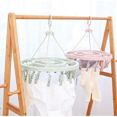 Aiwanto 2Pcs Cloth Hanger Clips Clothes Drying Hanging Clips Wet and Dry Bra Underwear Drying Clips