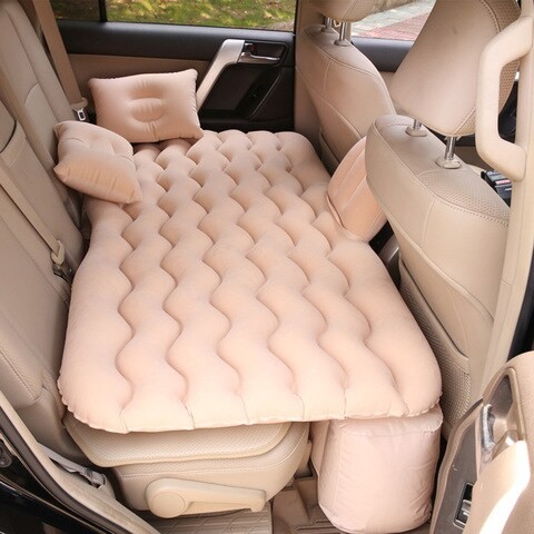 Inflatable Air Mattress For Car Seat Bed Outdoor Camping With 2 Airbags