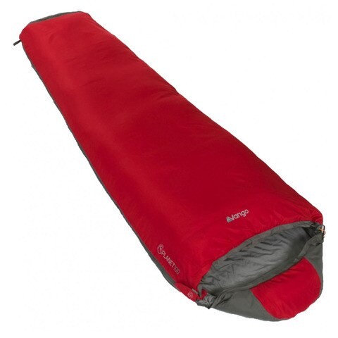 Vango Planet 100 Sleeping Bag, Volcano, Double Layered Prevents Cold Air From Entering Through Seam Lines