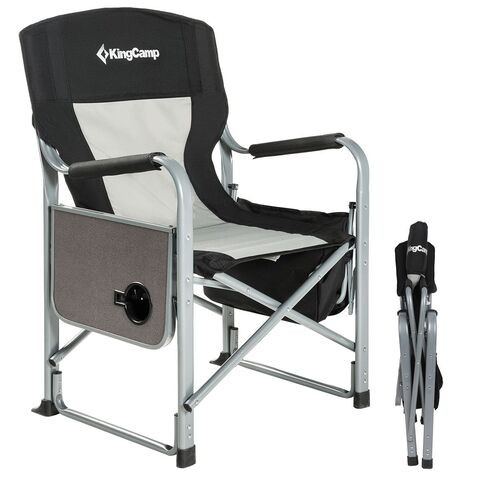 King camp-Folding Camping Director Chair With Cooler Bag And Side Table