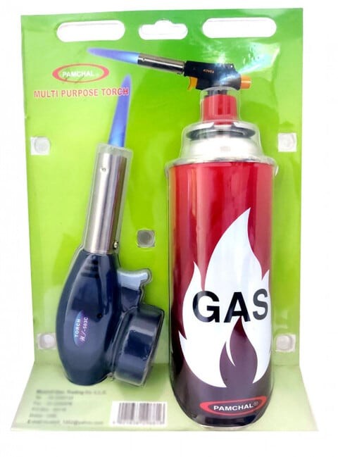 Butane gas torch gun with butane gas cartridge