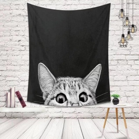 Less deals - home decor wall tapestry, cat design.