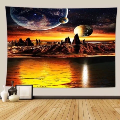 Less deals - home decor wall rug, sunset design.