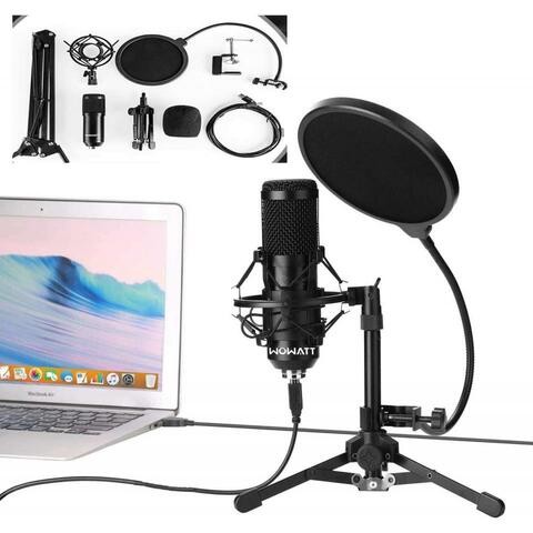 ALISSA Studio Condenser USB Microphone Kit For PC Computer (Black)