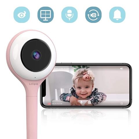 Pink Cotton Lollipop Wi-Fi HD Video Baby Monitor