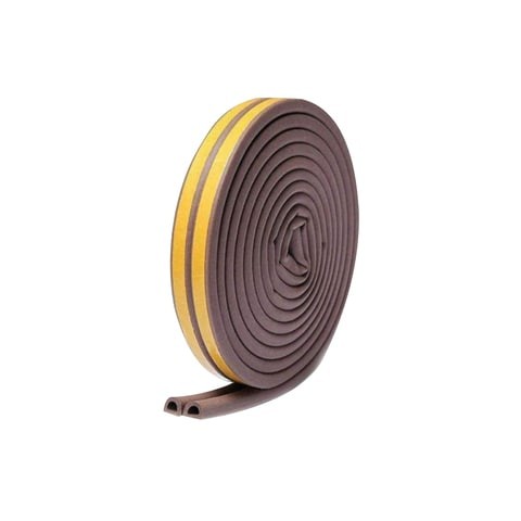 Door Seal Strip Weather Stripping for Doors EPDM Sealing Sticker Sealer Strip Adhesive Insect Proof Gap Sealing, Brown.