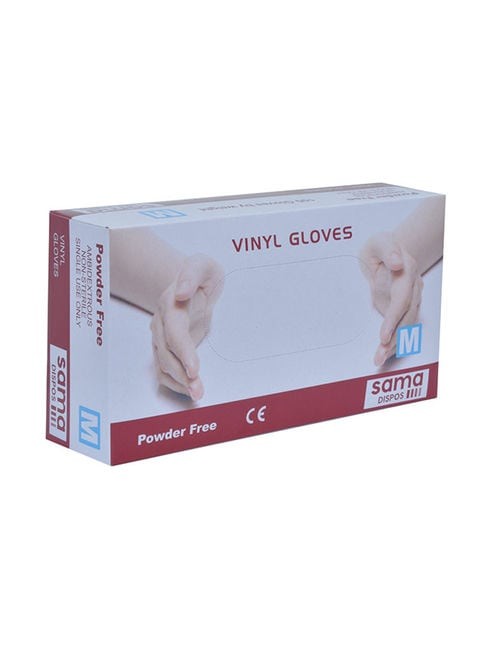 Generic - 100 Pieces Medium Clear Vinyl Hand Gloves