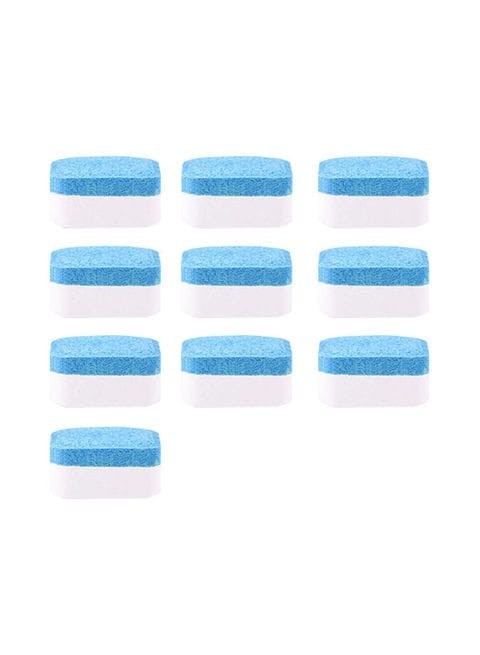 Sanbo Washing Machine Cleaning Tablets 10 Pieces Set, Blue/White 13 x 2 x 6 cm