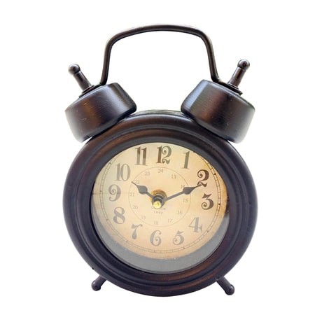 lingui antique black wall clock for restaurant, bedroom, living room, table decoration