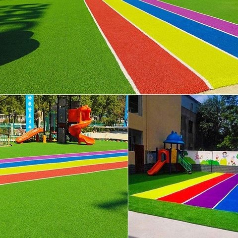 Yatai 20mm Rainbow Artificial Grass Mat - 2 x 15m