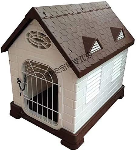 Yulan Waterproof Plastic Dog Kennel For Pet (Brown)