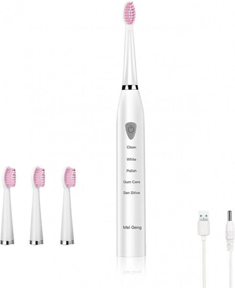 Nstar electric toothbrush adult, replaceable toothbrush head IPX7 Grade waterproof- Long standby power, soft toothbrush electronic toothbrush