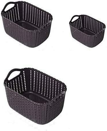 Iwanto Plastic Hollow Basket for Desktop, Kitchen, or Bathroom