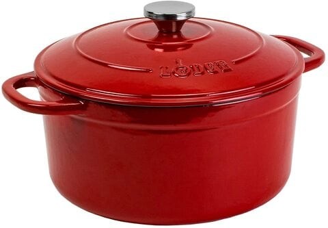 LODGE Enamel Red 5.5 Quart Dutch Oven EB5D42INT