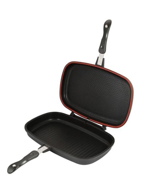 Double Sided Grill Pan Black 36 cm