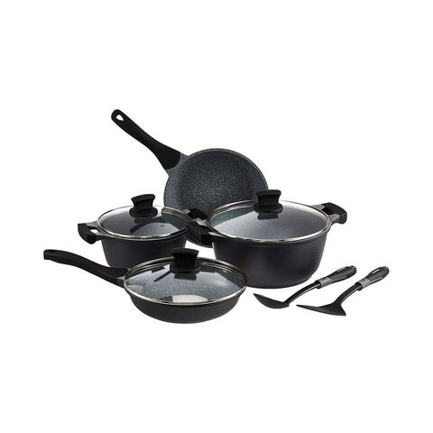 Winsor Cast Aluminum Cookware Set - 9 Pieces - Multi Color