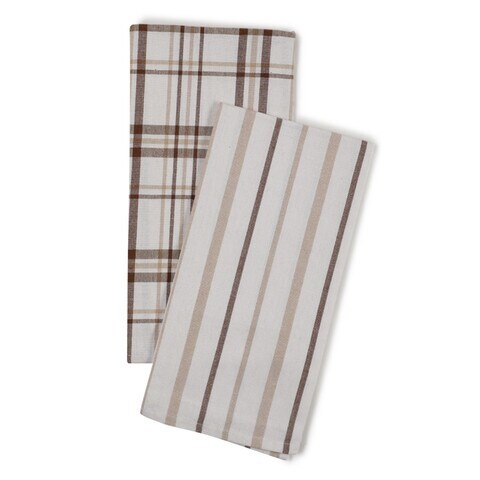 White stripe & checks print Kitchen Towel