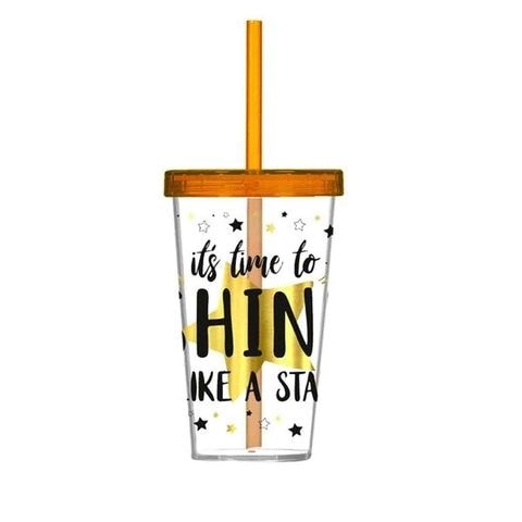 Tumbler + straw 660 ml - glossy