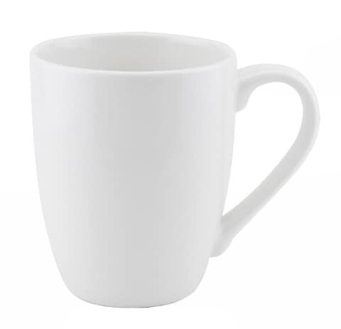 White glossy porcelain tea and coffee mug