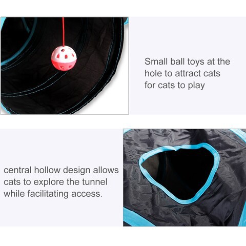 Decdeal - Cat Tunnel 5 Way Pet Play Tunnel Collapsible Tunnel Toy for Cats Dogs Rabbits Pets