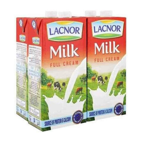 Lacnor Milk Full Cream 1 Liter x Pack of 4