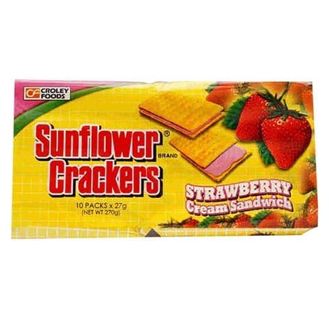 Crowley Foods Biscuits With Strawberry And Sunflower Cream 270gm