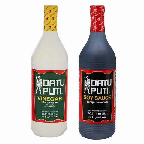 Datto Puti white vinegar 1 liter + soy sauce 1 liter